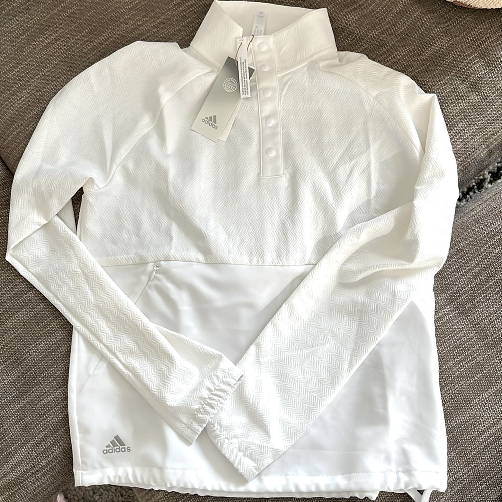 NWT Adidas lightweight golf pullover white M